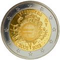 2 евро 2012, 10 лет Евро, Люксембург