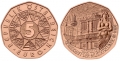 5 евро 2012, Австрия, 200 лет общества любителей музыки в Вене, UNC